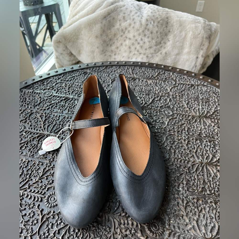 LUCKY BRAND ALBAJANE MARYJANE FLATS IN BLACK 7.5 - Picture 7 of 9